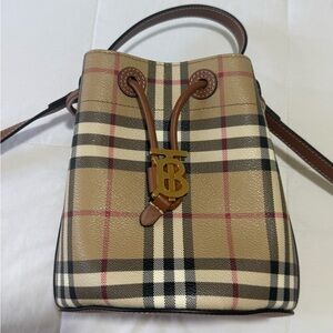 Burberry Mini Check Bucket Bag